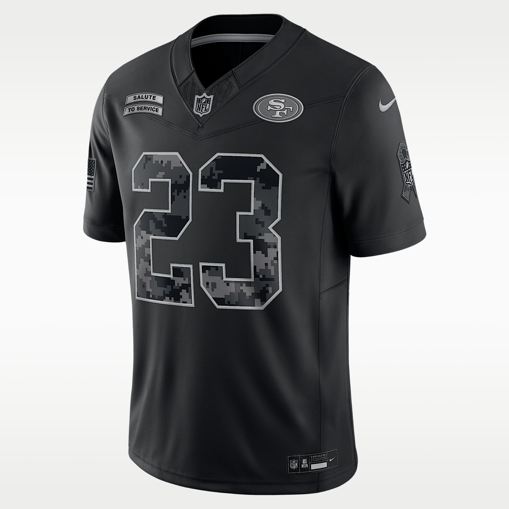 Christian McCaffrey San Francisco 49ers Salute to Service Men's